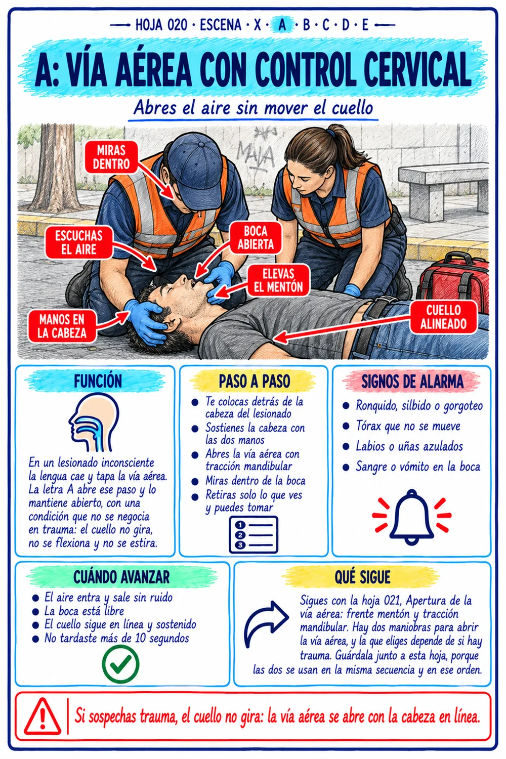 A, Vía aérea